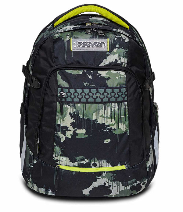 Seven® UPDOWN TWICE SCHULRUCKSACK - GREENISH WILD - Default Title