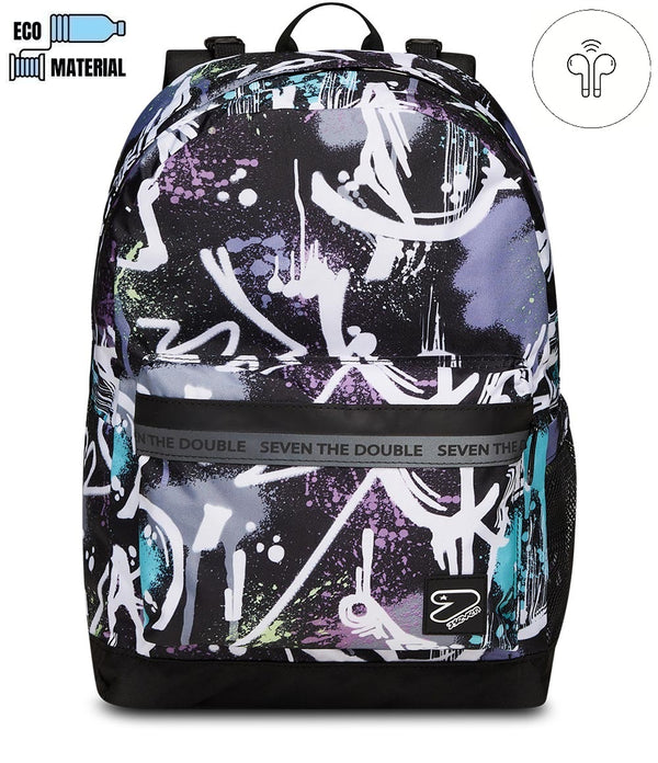 Seven® THE DOUBLE WENDE-RUCKSACK MIT KOPFHÖRERN! EARPHONES - Default Title