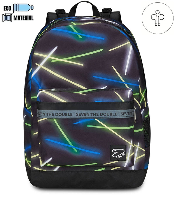 Seven® THE DOUBLE WENDE-RUCKSACK MIT KOPFHÖRERN! EARPHONES - THE DOUBLE SIDEGLASS - Default Title