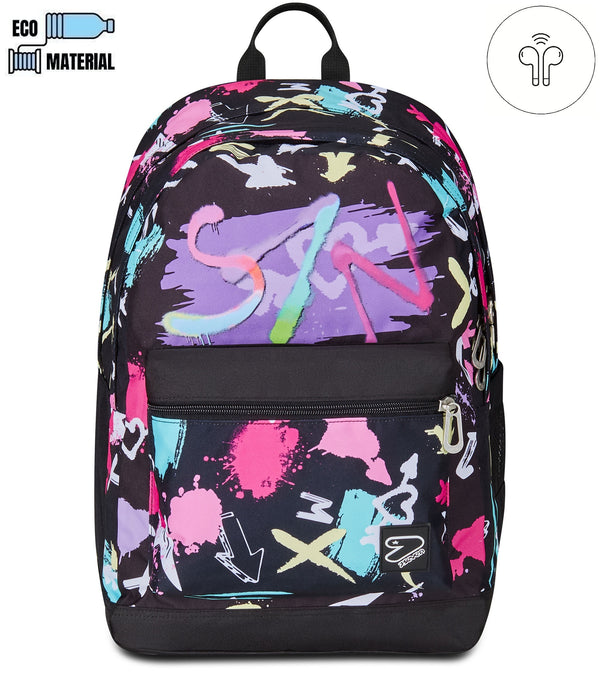 Seven® THE DOUBLE PRO XXL REVERSIBLE DETACH - BACKPACK WITH EARPHONES WIRELESS - Default Title