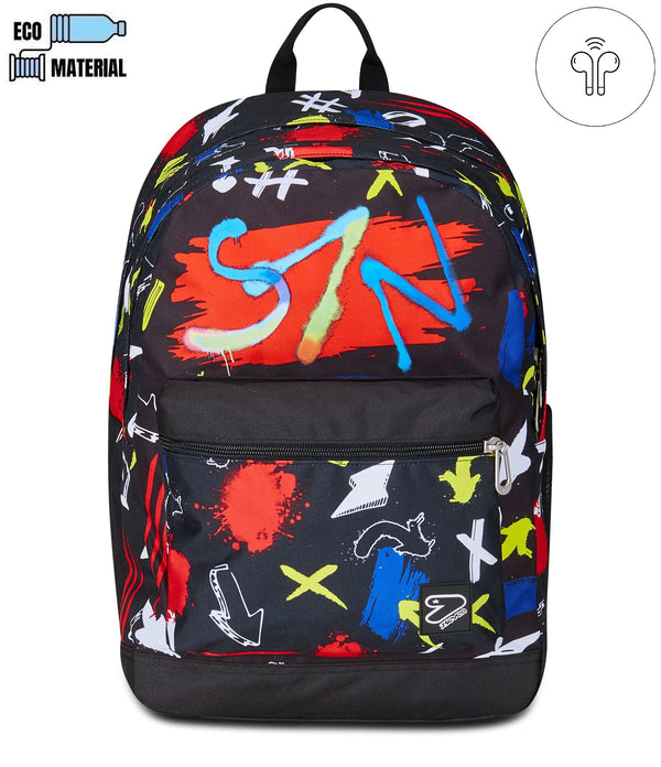 Seven® THE DOUBLE PRO XXL REVERSIBLE DETACH - BACKPACK WITH EARPHONES WIRELESS - Default Title