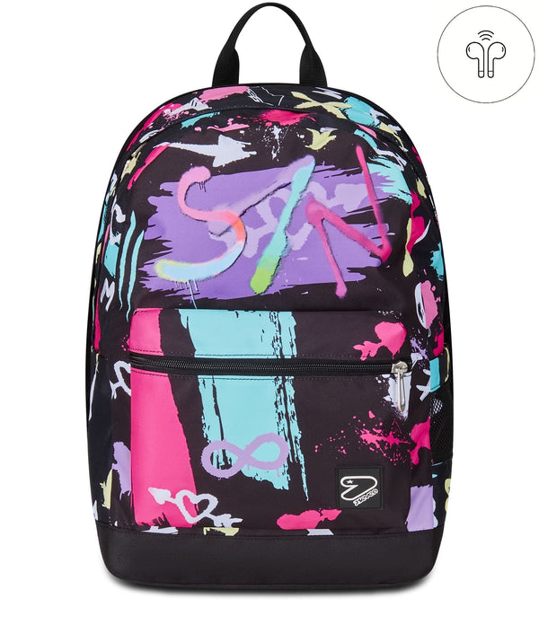 Seven® THE DOUBLE GRAFFITILOAD NEW REVERSIBLE - BACKPACK WITH EARPHONES WIRELESS - Default Title