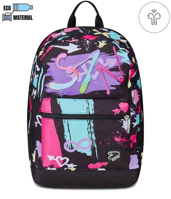 Seven® THE DOUBLE RUCKSACK MIT IN-EAR KOPFHÖRERN - THE DOUBLE GRAFFITILOAD - Default Title