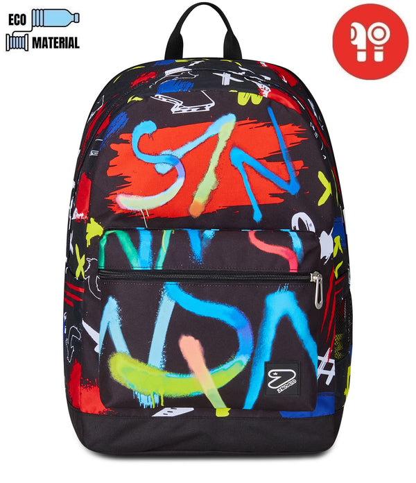 Seven® THE DOUBLE GRAFFITILOAD NEW REVERSIBLE - BACKPACK WITH EARPHONES WIRELESS - Default Title