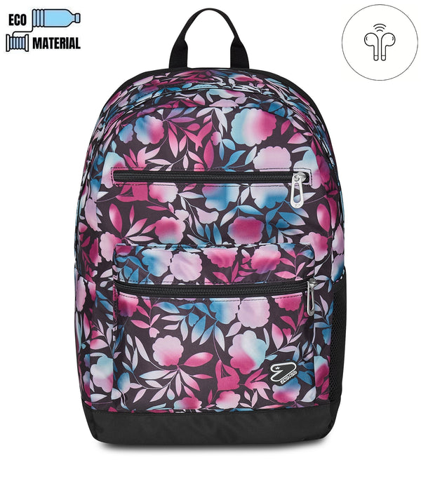Seven® WENDE-RUCKSACK mit Kopfhörern - WATER FLOWERS - Default Title