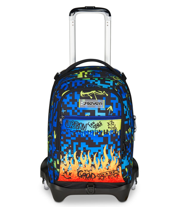 Seven® JACK 3 RÄDER - SCRIBBLED FLAME Trolley - Default Title