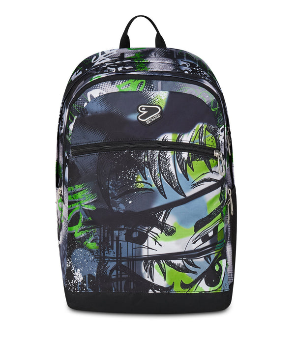 Seven® THE DOUBLE PRO XXL GRAY SHADOW REVERSIBLE DETACH - BACKPACK WITH EARPHONES WIRELESS