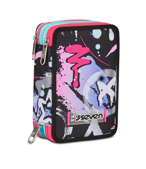 Seven® 3 ZIP PENCIL CASE - MARK ON GIRL - Default Title
