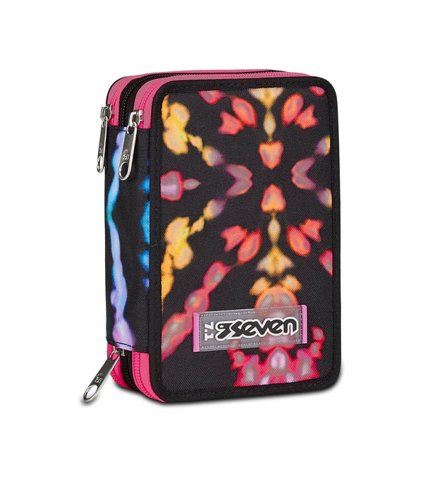 Seven® 3 ZIP PENCIL CASE - MULTI-SHADE GIRL - Default Title