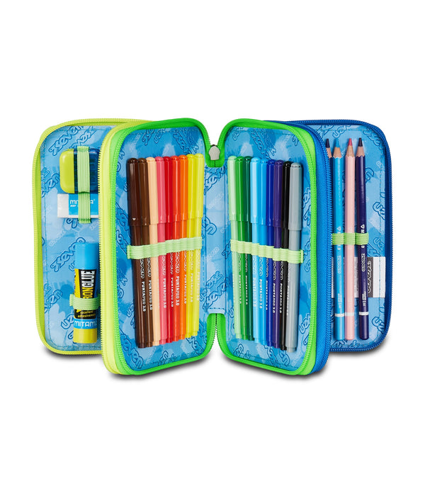 Seven® 3 ZIP - SPRINT PAINT BOY Mäppchen mit 3 Fächern
