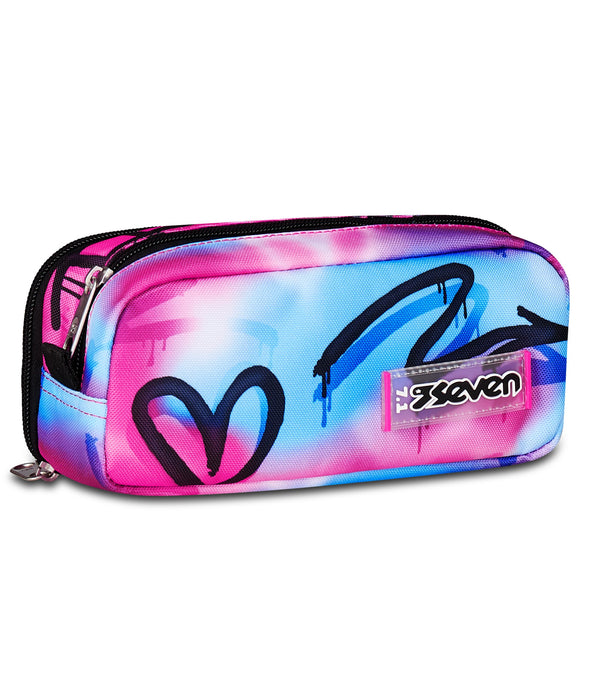 Seven® DOUBLE PENCIL BAG - SPRINT PAINT GIRL - Default Title