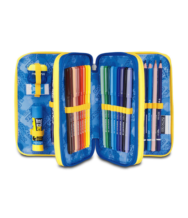 Seven® 3 ZIP - HIDDEN SPOT BOY Mäppchen mit 3 Fächern
