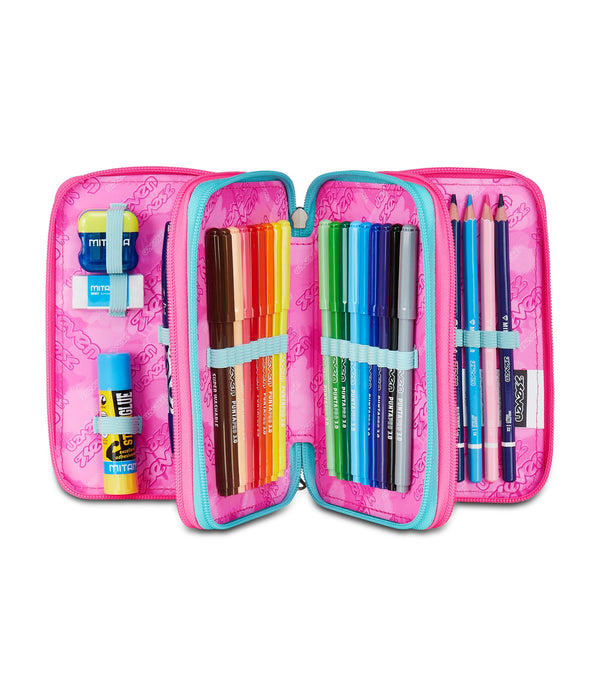 Seven® 3 ZIP - GLOW LOVE Mäppchen mit 3 Fächern