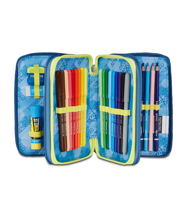 Seven® 3 ZIP - SHADY DYE BOY Mäppchen mit 3 Fächern