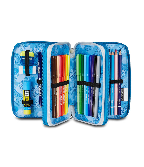 Seven® 3 ZIP - QUICK GRAFFITI BOY Mäppchen mit 3 Fächern