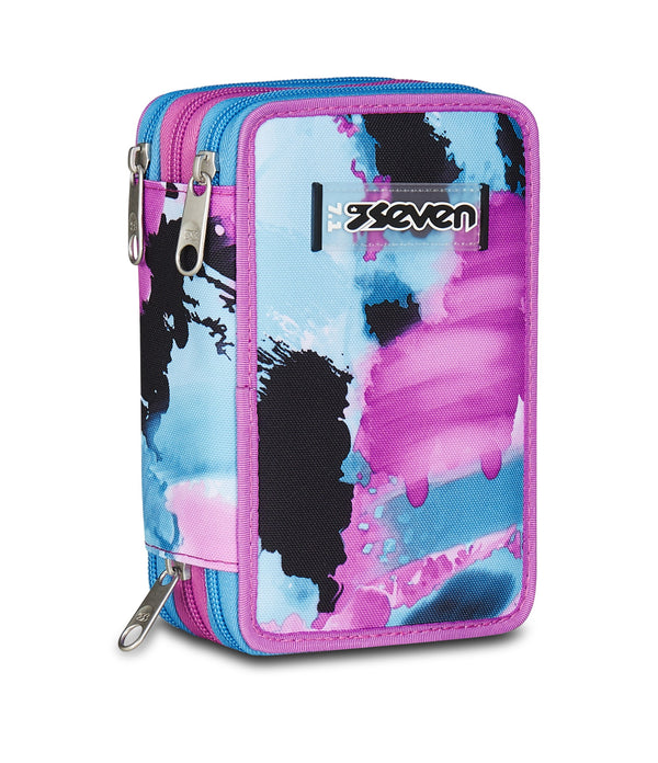 Seven® 3 ZIP - QUICK GRAFFITI GIRL Mäppchen mit 3 Fächern - Default Title