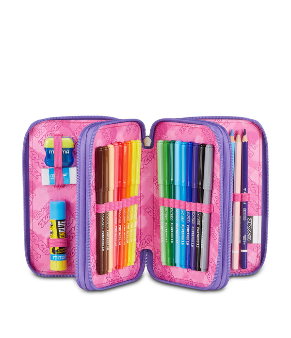 GLITZYCUTE Mäppchen mit 3 Fächern