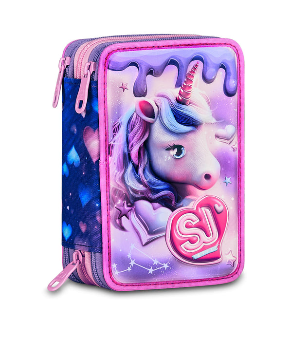 3D - PIXIE UNICORN Gefülltes Mäppchen mit 3 Fächern - Default Title