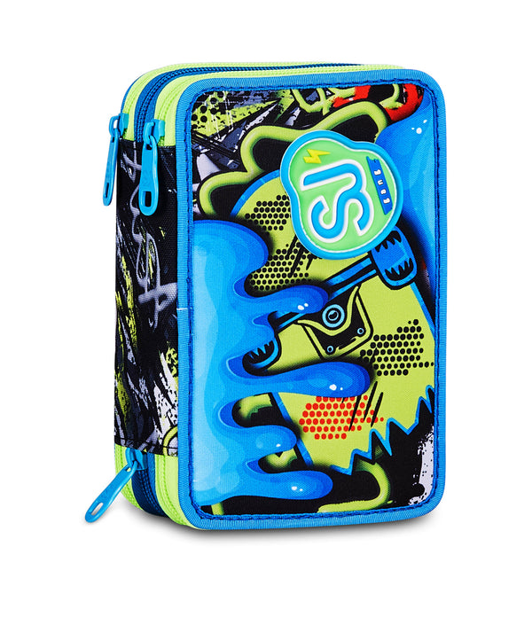 SOFT POUCH BOY Gefülltes Mäppchen mit 3 Fächern - Default Title