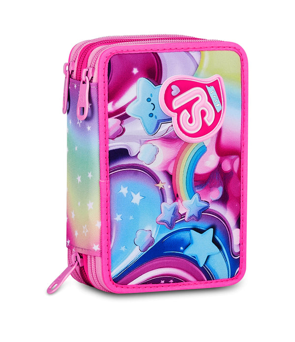 SOFT POUCH GIRL Gefülltes Mäppchen mit 3 Fächern - Default Title