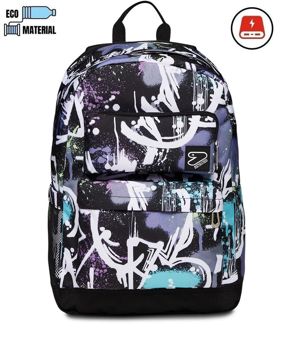 Seven® THE DOUBLE PRO POCKETS ERWEITERBARER RUCKSACK MIT POWERBANK - Default Title
